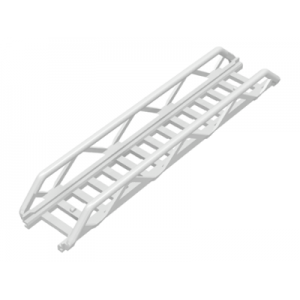 Ladder 16x3.5 met zijsteunen White